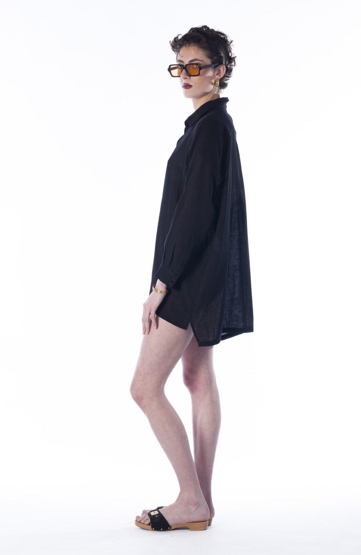 SIRENE EGEENNE Lotus Shirt Black