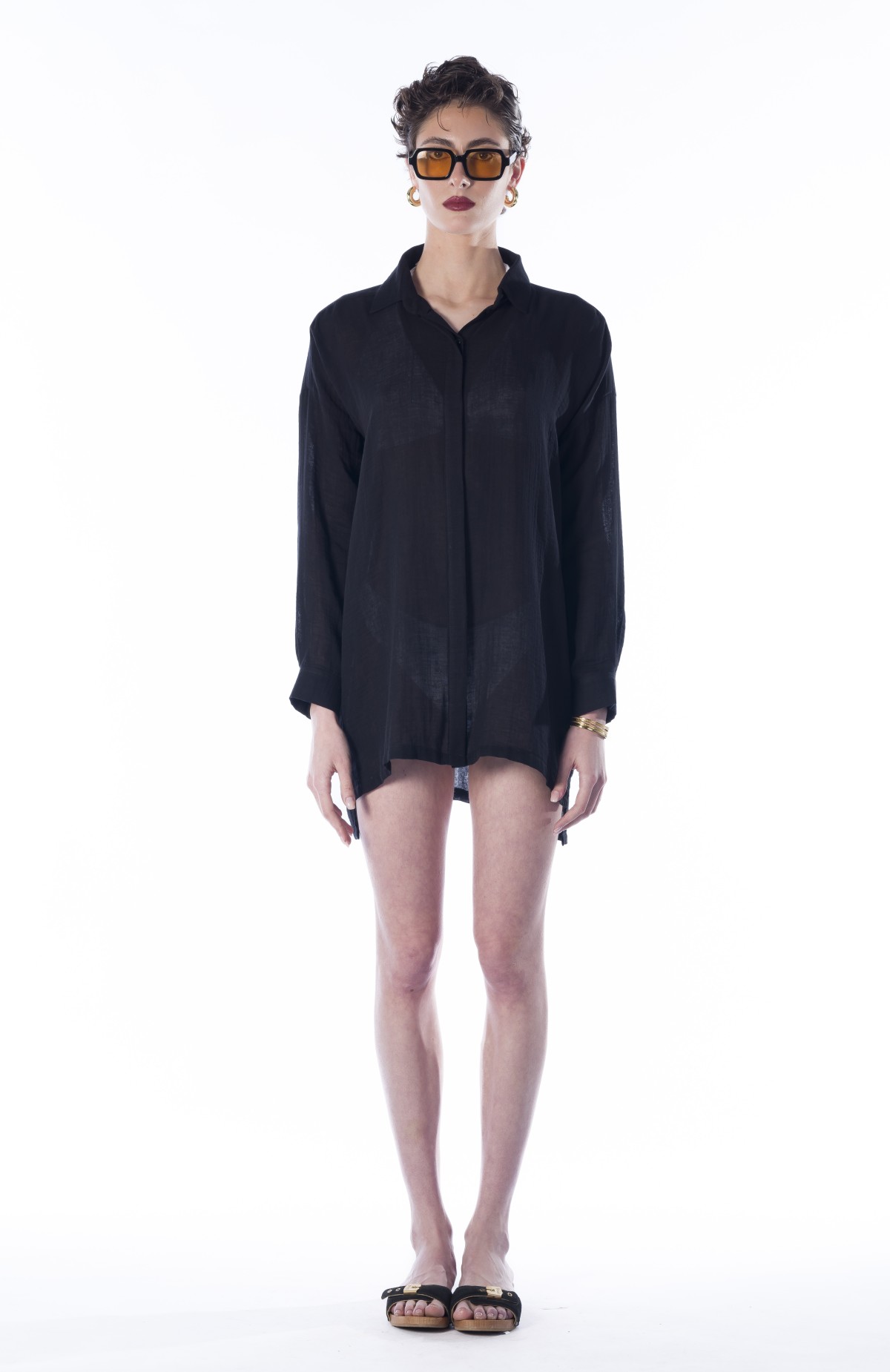 SIRENE EGEENNE Lotus Shirt Black