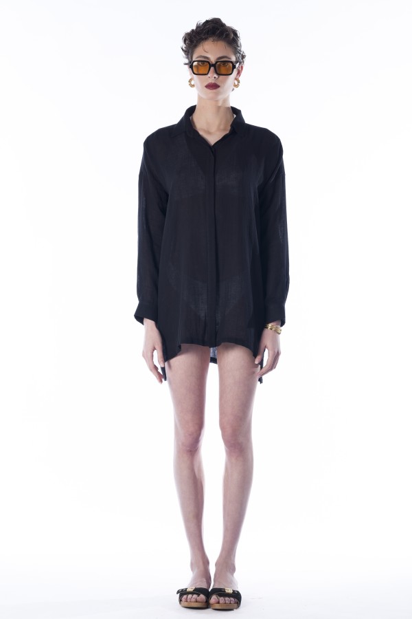 SIRENE EGEENNE Lotus Shirt Black